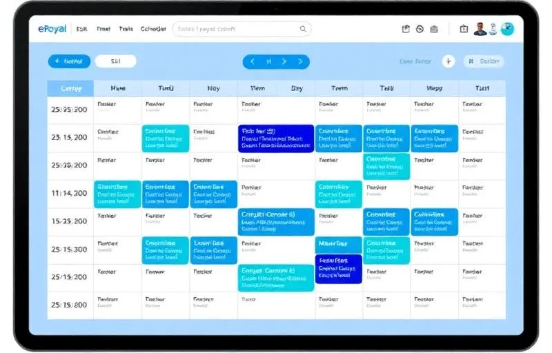 Digital timetable and classroom allocation schedule
