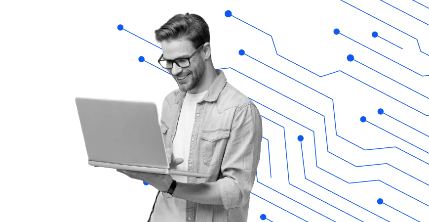 Professional developer working on software solutions